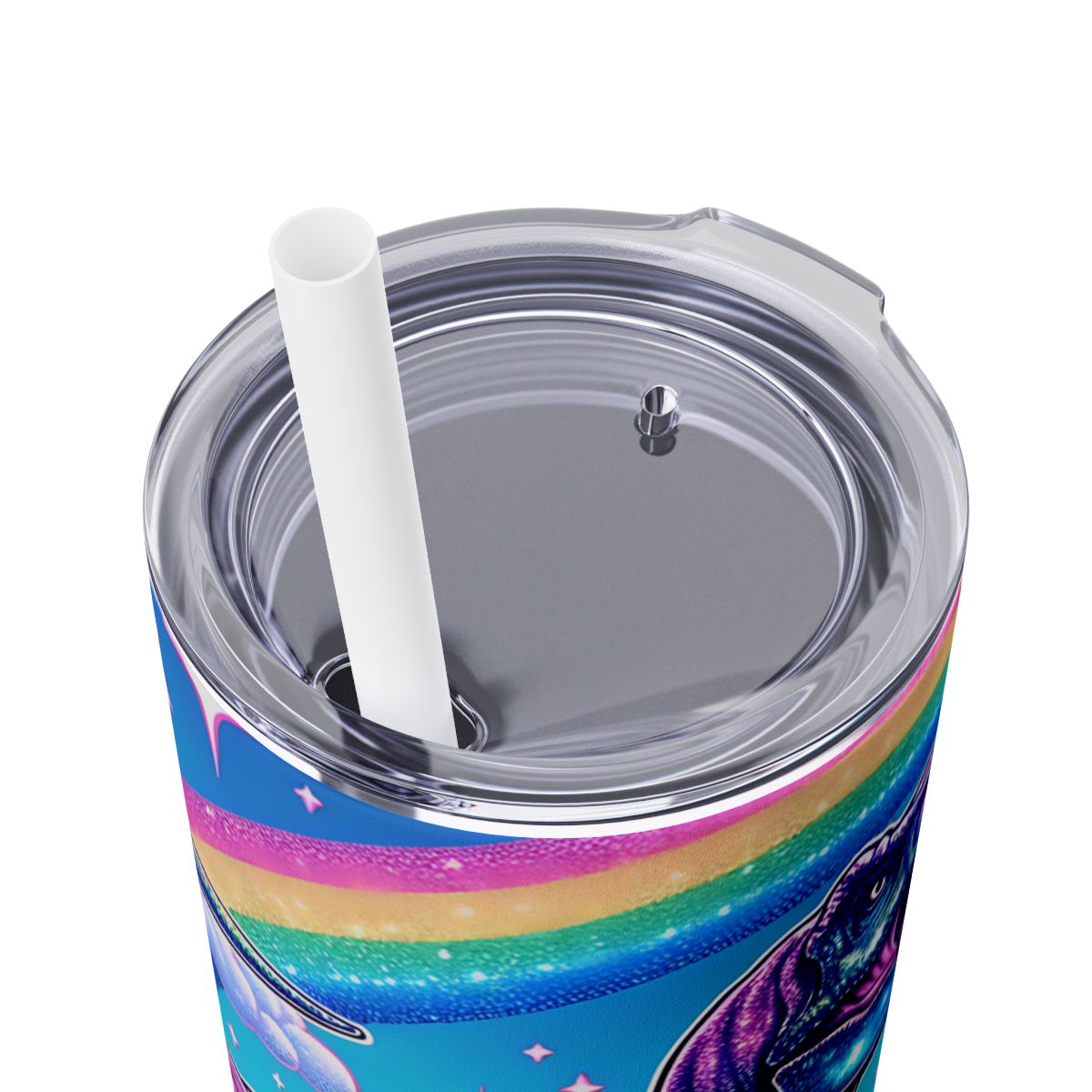 Funny T-Rex Dinosaur and Unicorn Rainbow 20 oz Skinny Tumbler – Perfect Gift Idea - Sippincity