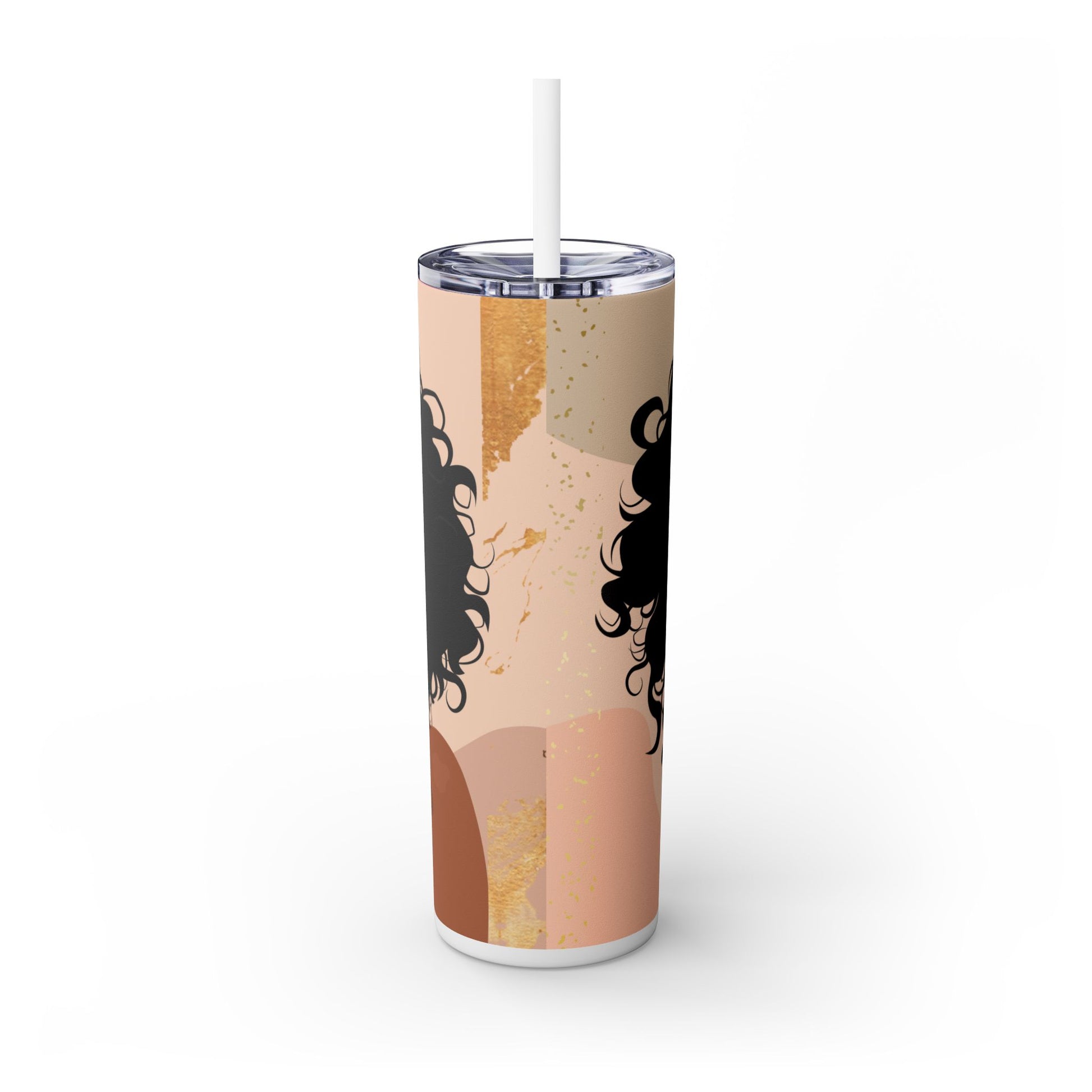 Melanin Poppin 20 oz Skinny Tumbler – Afrocentric Stainless Steel Cup - Sippincity