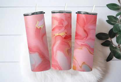 Pink Colorful Marble 20 oz Tumbler – Vibrant & Elegant Drinkware - Sippincity