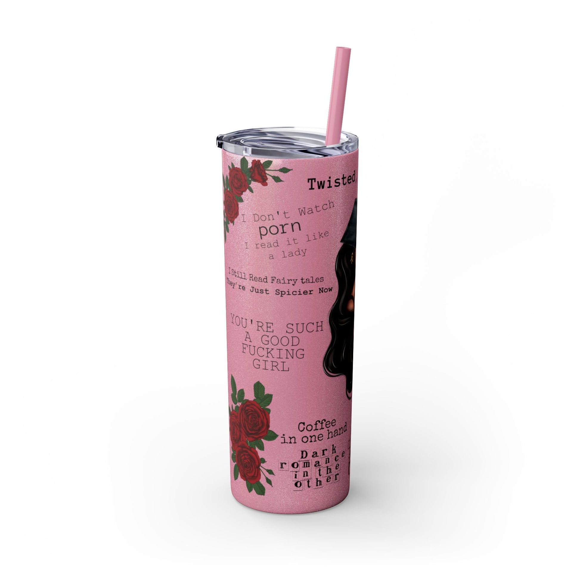 Smut Slut Book Reader 20 oz Skinny Tumbler – Spicy Book Lover Cup - Sippincity