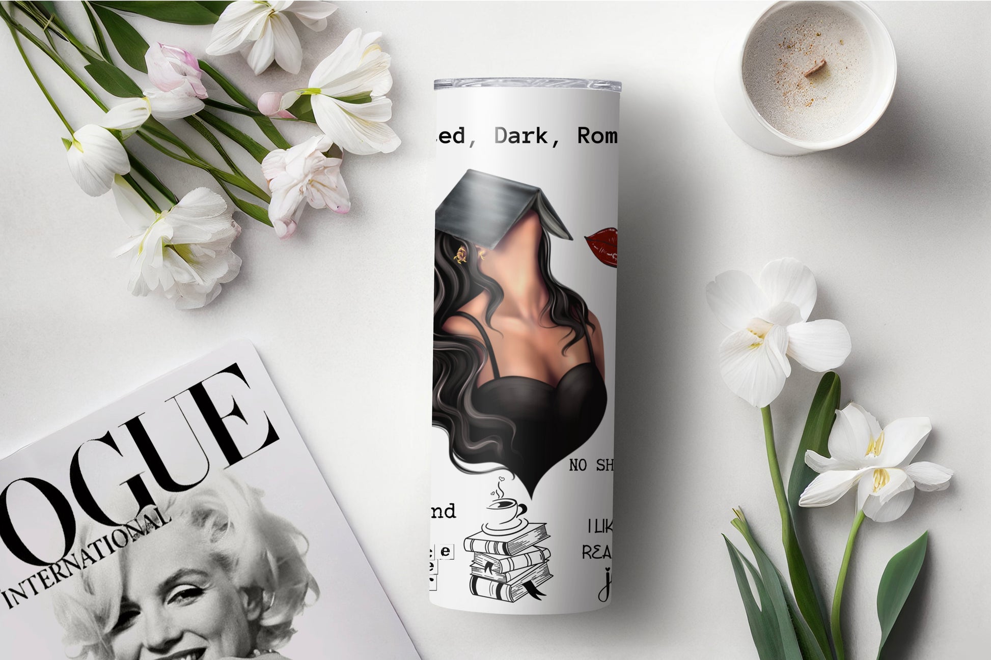 Smut Slut Book Reader 20 oz Skinny Tumbler – Spicy Book Lover Cup - Sippincity