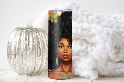 Tumbler Cup Black African American Woman 20oz - Sippincity