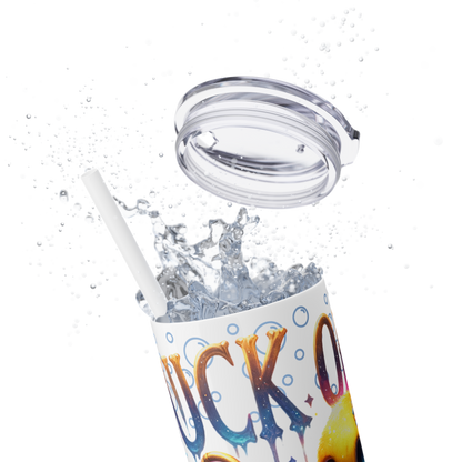 Tumbler Cup - Duck Off 20 oz Skinny Tumbler with Straw, Funny Duck Gift - Sippincity